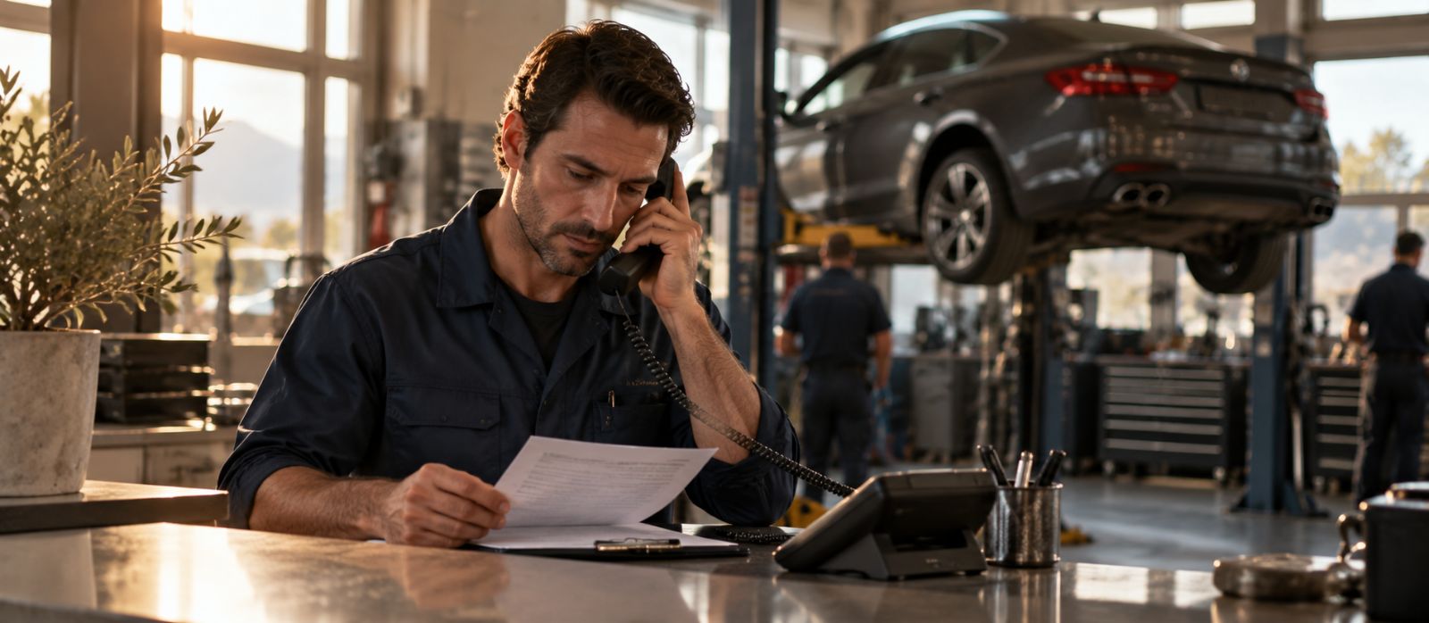 Service centre answering the call